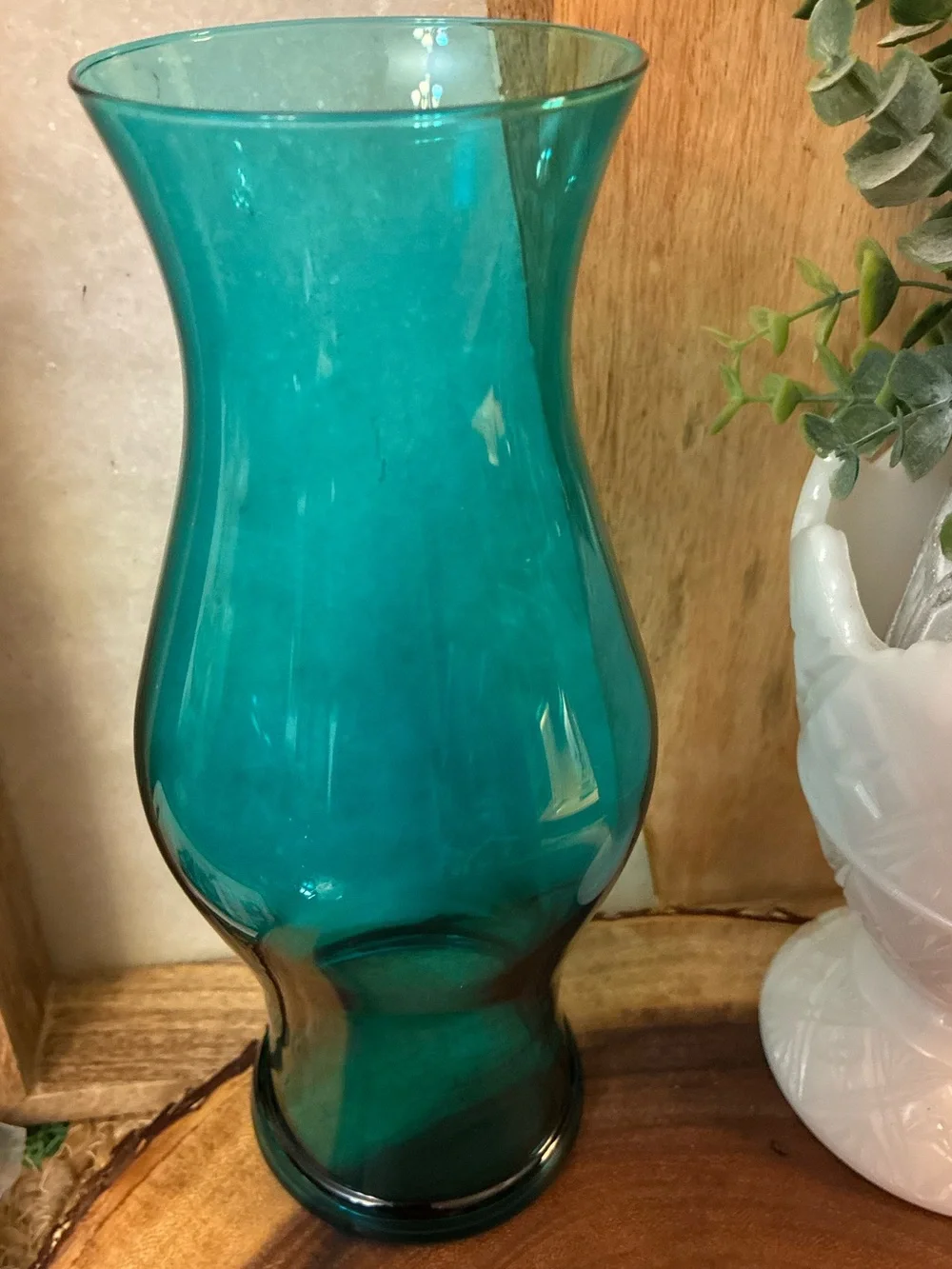 Teal Hurricane Glass- Home Accents Lanterns